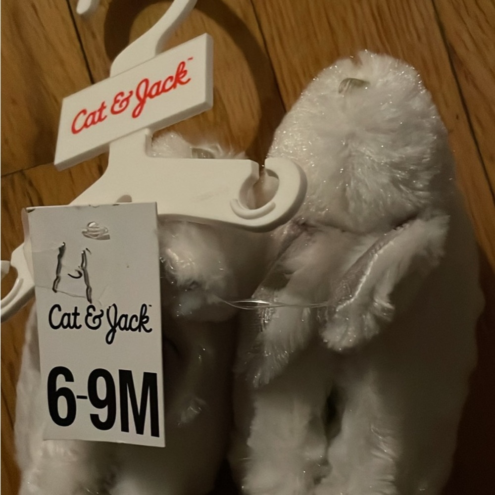 Cat & Jack White Baby Booties